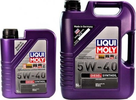 1926 Моторное масло Liqui Moly Diesel Synthoil 5W-40 синтетическое 1 л LIQUI MOLY подбор по vin на Brocar