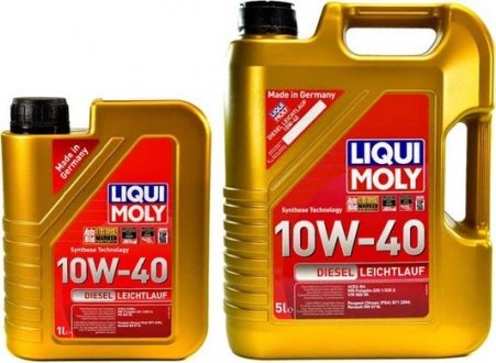 1386 Моторное масло Liqui Moly Diesel Leichtlauf 10W-40 полусинтетическое 1 л LIQUI MOLY подбор по vin на Brocar
