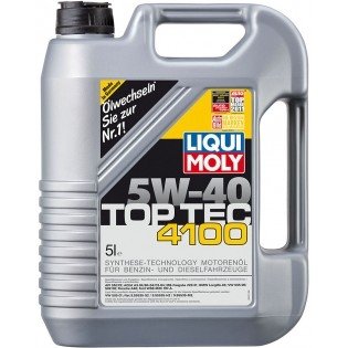 7501 Моторное масло Liqui Moly Top Tec 4100 5W-40 синтетическое 5 л LIQUI MOLY підбір по vin на Brocar