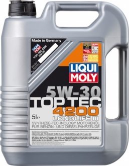 7661 Моторное масло Liqui Moly Top Tec 4200 5W-30 синтетическое 5 л LIQUI MOLY підбір по vin на Brocar