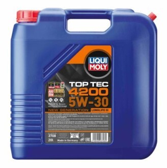 3708 Моторное масло Liqui Moly Top Tec 4200 5W-30 синтетическое 20 л LIQUI MOLY подбор по vin на Brocar