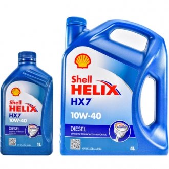 550040427 Моторное масло Shell Helix HX7 Diesel 10W-40 полусинтетическое 1 л SHELL підбір по vin на Brocar