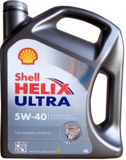 550040562 Моторное масло Shell Helix Ultra 5W-40 синтетическое 4 л SHELL подбор по vin на Brocar
