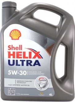 550040623 Моторное масло Shell Helix Ultra 5W-30 синтетическое 4 л SHELL подбор по vin на Brocar