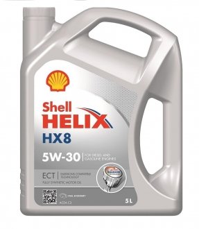 550048100 Моторное масло Shell Helix HX8 ECT 5W-30 синтетическое 5 л SHELL подбор по vin на Brocar