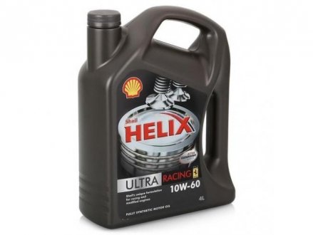 550040622 Моторное масло Shell Helix Ultra Racing 10W-60 синтетическое 4 л SHELL подбор по vin на Brocar
