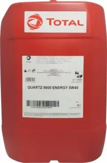 169898 Олива моторна QUARTZ 9000 ENERGY 5W-40 20л TOTAL підбір по vin на Brocar
