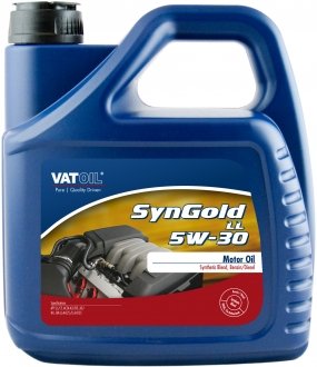 50017 Моторне масло Vatoil SynGold LL 5W - 30 синтетичне 4 л VATOIL підбір по vin на Brocar