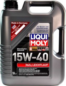 1933 Моторное масло Liqui Moly MoS2 Leichtlauf 15W-40 минеральное 5 л LIQUI MOLY підбір по vin на Brocar