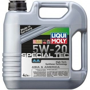 7621 Моторне масло Liqui Moly Special Tec AA 5W - 20 синтетичне 4 л LIQUI MOLY підбір по vin на Brocar