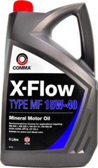 XFMF5L Моторное масло Comma X-Flow Type MF 15W-40 минеральное 5 л COMMA подбор по vin на Brocar