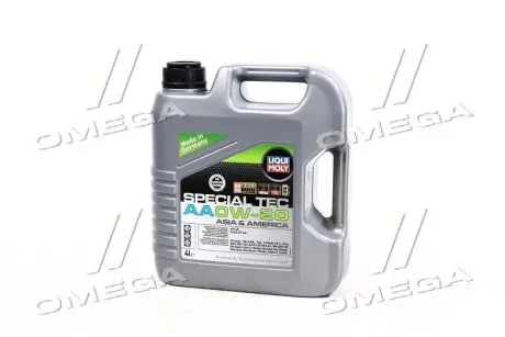 8066 Моторне масло Liqui Moly Special Tec AA 0W - 20 синтетичне 4 л LIQUI MOLY підбір по vin на Brocar