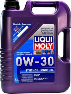 8977 Моторне масло Liqui Moly Synthoil longtime 0W - 30 синтетичне 5 л LIQUI MOLY підбір по vin на Brocar