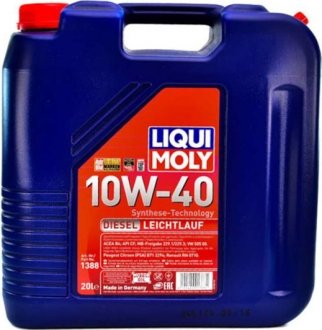 1388 Моторне масло Liqui Moly Diesel Leichtlauf 10W-40 Напівсинтетичне 20 л LIQUI MOLY підбір по vin на Brocar