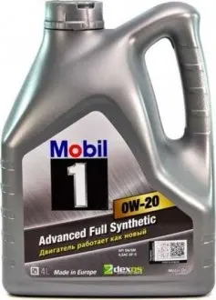 152043 Моторне масло Mobil 1 0W - 20 синтетичне 4 л MOBIL підбір по vin на Brocar