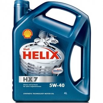550040513 Моторне масло Shell Helix HX7 5W - 40 Напівсинтетичне 4 л SHELL підбір по vin на Brocar