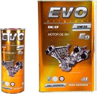 EVOE95W301L Моторное масло EVO E9 5W-30 синтетическое 1 л EVO підбір по vin на Brocar