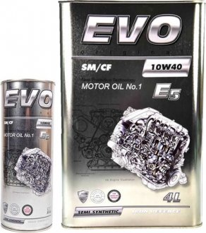 EVOE510W401L Моторне масло EVO E5 10W-40 Напівсинтетичне 1 л EVO підбір по vin на Brocar