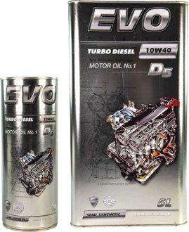 EVOTURBODIESELD510W401L Моторное масло EVO D5 Turbo Diesel 10W-40 полусинтетическое 1 л EVO подбор по vin на Brocar