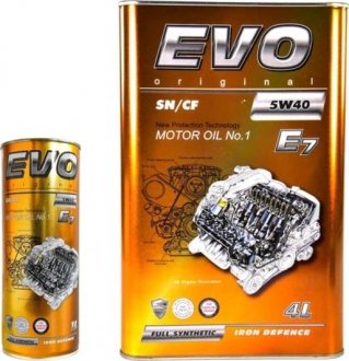 EVOE75W401L Моторное масло EVO E7 5W-40 синтетическое 1 л EVO підбір по vin на Brocar