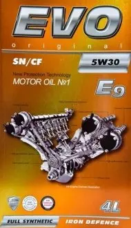 EVOE95W304L Моторное масло EVO E9 5W-30 синтетическое 4 л EVO підбір по vin на Brocar