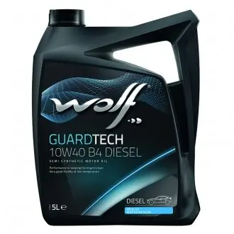 8303913 Моторне масло Wolf Guardtech B4 Diesel 10W-40 Напівсинтетичне 5 л WOLF підбір по vin на Brocar