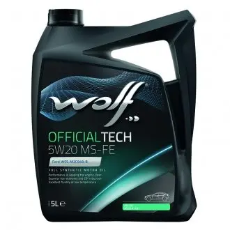 8320385 Моторное масло Wolf Officialtech MS-FE 5W-20 синтетическое 5 л WOLF подбор по vin на Brocar