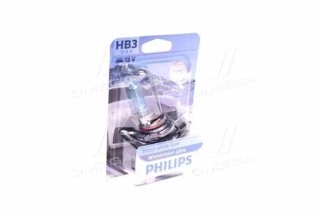 9005WVUB1 Автолампа Philips 9005WVUB1 WhiteVision Ultra HB3 P20d 60 W синяя PHILIPS подбор по vin на Brocar