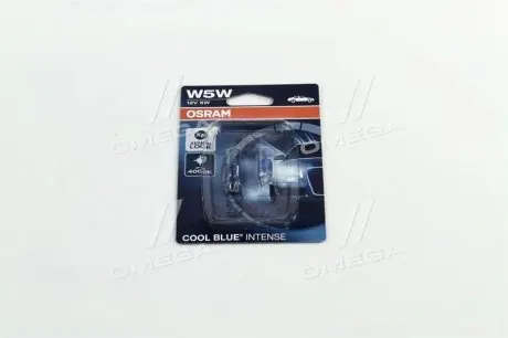 2825HCBI02B Лампа вспомогат. освітлення W5W 12V 5W W2.1X9. 5d Cool Blue Intense (2 шт) blister (пр-во OSRAM) OSRAM підбір по vin на Brocar