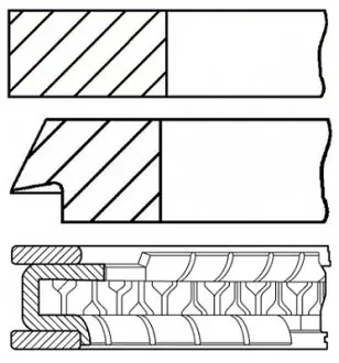 0810220700 Кольца поршневые FORD 72.4 (1.2/1.5/2.5) 1.25 ZH12 ZETEC DHA/DHB/DHC/DHD/DHE/DHF(пр-во GOETZE) GOETZE подбор по vin на Brocar