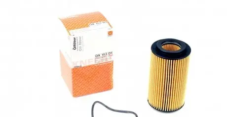 OX153D1 Фильтр масляный Opel Omega B/Vectra B/Astra G 2.0/2.2DTI MAHLE / KNECHT подбор по vin на Brocar