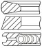 0874180000 Кольца поршневые DEUTZ 100.0 (2.94/2.55/5) F3L911/F4L911/F2L812,F3/4/5/6L91 (пр-во Goetze) GOETZE підбір по vin на Brocar