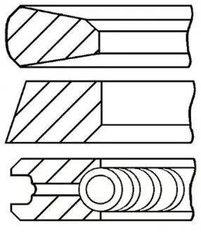0874180000 Кольца поршневые DEUTZ 100.0 (2.94/2.55/5) F3L911/F4L911/F2L812,F3/4/5/6L91 (пр-во Goetze) GOETZE подбор по vin на Brocar
