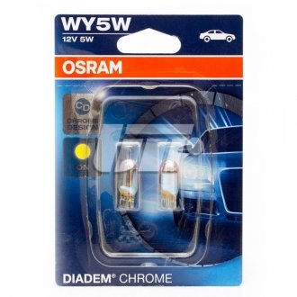 2827DC02B Автолампа Osram 2827dc02b Diadem Chrome WY5W W2,1x9,5d 5 W оранжевая OSRAM подбор по vin на Brocar