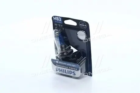 9005DVB1 Лампа накалу HB3 12V 65W P20d Diamond Vision 5000K (вир-во Philips) PHILIPS підбір по vin на Brocar