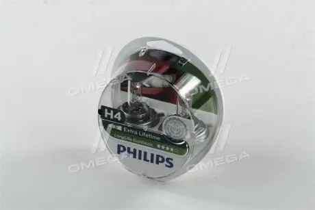 12342LLECOS2 Лампа накалу H4 12V 60/55W P43t-38 LongerLife Ecovision (вир-во Philips) PHILIPS підбір по vin на Brocar