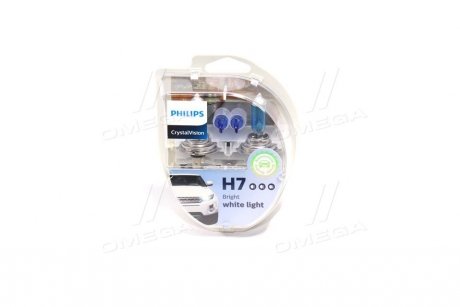 12972CVS2 Лампа накалу H7 12V 55W PX26d Cristal Vision + 2x W5W 4300K (вир-во Philips) PHILIPS підбір по vin на Brocar