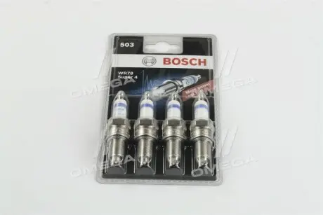 0242232803 Свеча зажигания WR78 SUPER4 (LADA 2105, 2106, 2107) (4 шт. блист.) (пр-во BOSCH) BOSCH подбор по vin на Brocar