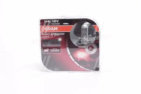 64193NBSHCB Лампа розжарювання H4 12V 60/55W Night Breaker Silver +100% OSRAM підбір по vin на Brocar