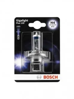 1987301160 Лампа накалу H4 12V 60/55W P43t GigaLight +120 (Blister 1шт) (вир-во Bosch) BOSCH підбір по vin на Brocar