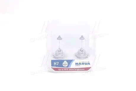 48047S2 Лампа накалу SET H7 12V 55W PX26d RANGE POWER +90 (вир-во Narva) NARVA підбір по vin на Brocar