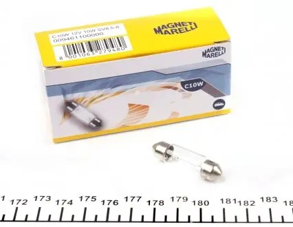 009461100000 Автолампа Magneti Marelli 009461100000 B2,4W SV8,5-8 10 W прозрачная MAGNETI MARELLI подбор по vin на Brocar