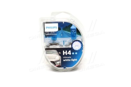 12342DVS2 Автолампа Philips 12342DVS2 DiamondVision H4 P43t-38 55 W 60 W синяя PHILIPS подбор по vin на Brocar