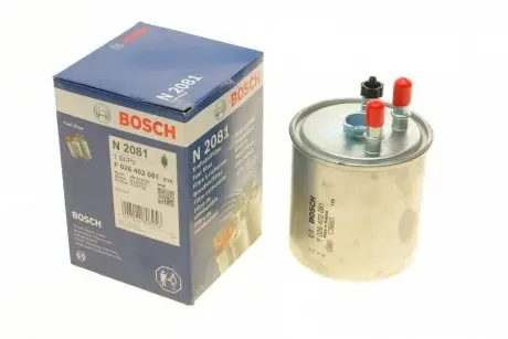 F026402081 Фільтр паливний Renault Kangoo 1.5DCI 08- (з датчиком) BOSCH підбір по vin на Brocar