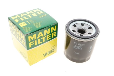W6021 Фильтр масляный двигателя CHEVROLET AVEO 1.2 08-, RAVON 1.5 15- (пр-во MANN) MANN подбор по vin на Brocar