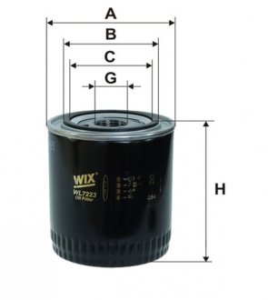 WL7223 Фільтр масляний (вир-во Wix-Filtron) WIX FILTERS підбір по vin на Brocar