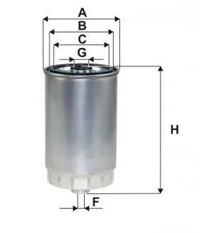 WF8545 Фильтр топливный HYUNDAI SANTA FE III 2.0, 2.2 CRDI 12- (пр-во WIX-FILTERS) WIX FILTERS подбор по vin на Brocar