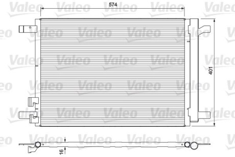 814375 Конденсатор кондиціонера AUDI A3, SKODA Octavia, VW Golf VII (пр-во VALEO) VALEO підбір по vin на Brocar