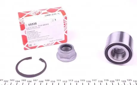 05538 Подшипник cтупицы DACIA LOGAN, RENAULT MEGANE 96- задн. мост (Пр-во FEBI) FEBI BILSTEIN подбор по vin на Brocar