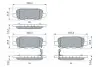 0986494090 Колодки тормозные (задние) Renault Koleos/Nissan Juke/Qashqai/X-Trail/Suzuki 08- (Akebono) BOSCH підбір по vin на Brocar